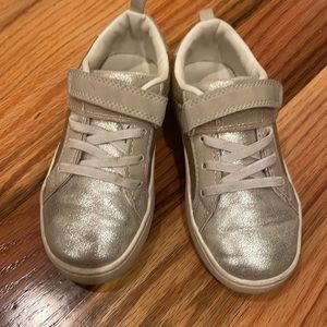 Adorable girls gold sneakers